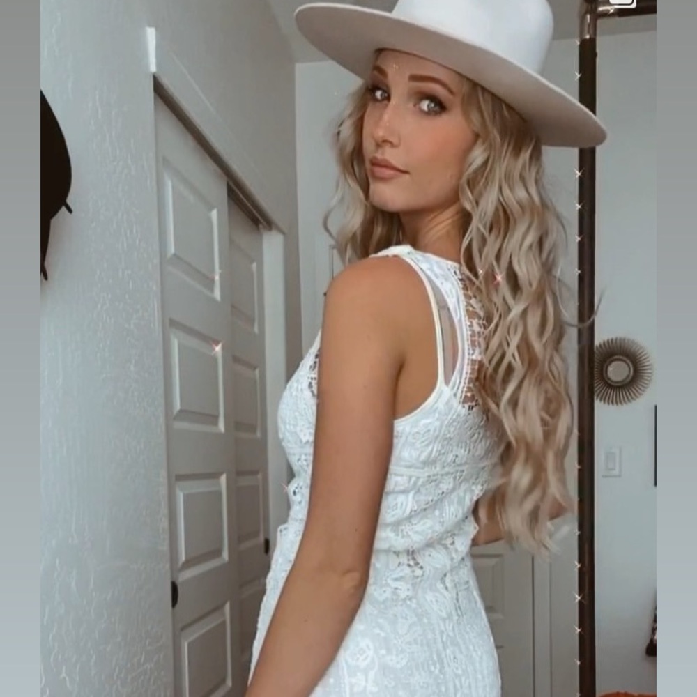 White crochet dress